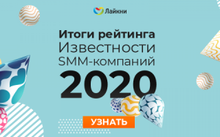 «Лайкни» опубликовал итоги рейтинга Известности SMM-компаний 2020